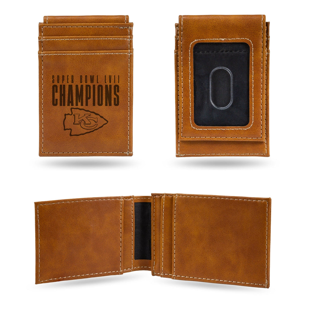Kansas City Chiefs Super Bowl LVII Champions Laser Engraved Bi-Fold Wallet