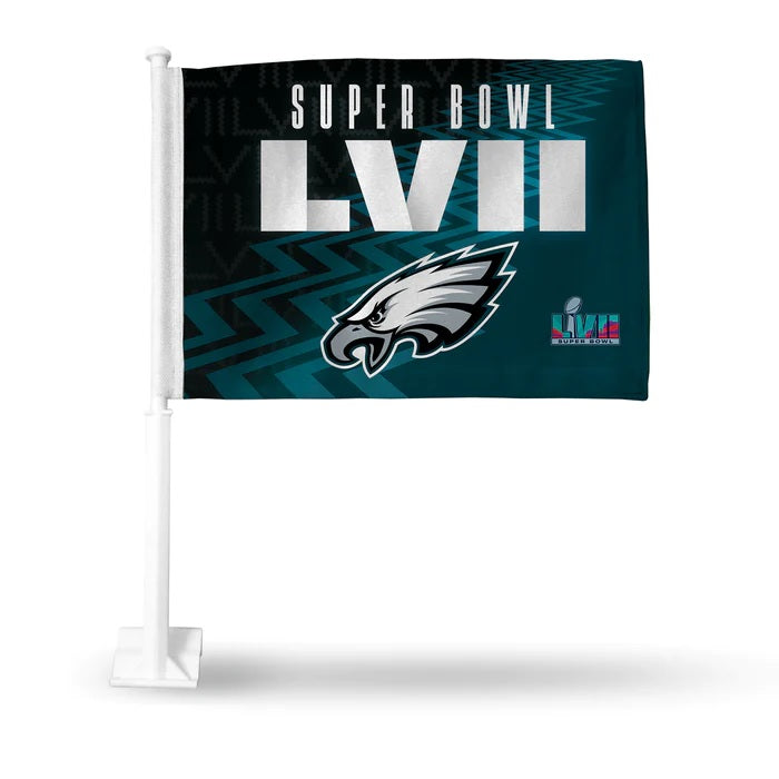 Philadelphia Eagles Super Bowl 57 Bound Car Flag Fan Treasures