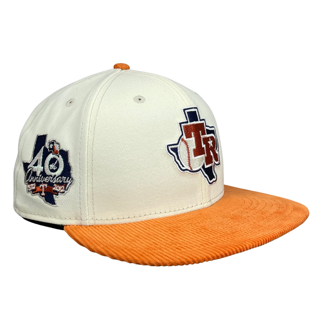 Texas Rangers New Era Chrome/Brown Custom Side Patch 59FIFTY Fitted Hat, 7 3/8 / Chrome/Brown