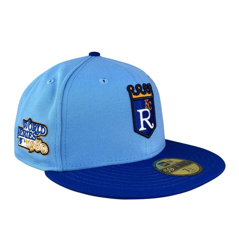 New Era 59FIFTY Kansas City Royals City Connect Patch Alternate Hat - Light Blue, Royal Light Blue/Royal / 7 3/8