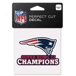 2017 Super Bowl LI Champion New England Patriots 4"x4" Die Cut Decal