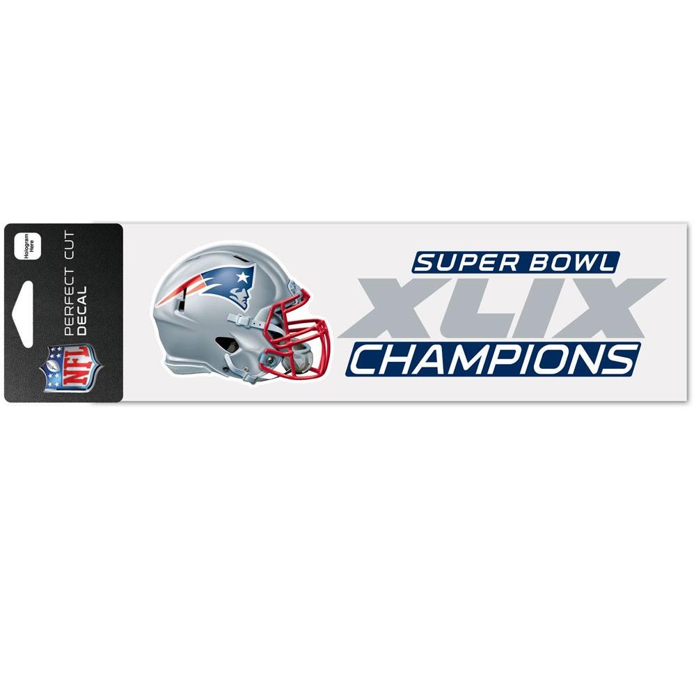 New England Patriots New Englad Patriots 2015 Super Bowl XLIX Champions 3" x 10" Decal