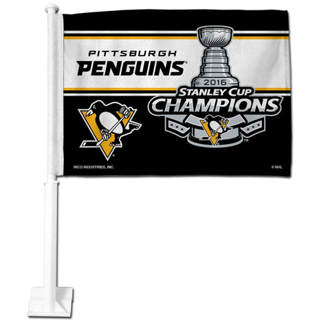 Pittsburgh Penguins 2016 Stanley Cup Champions Car Flag
