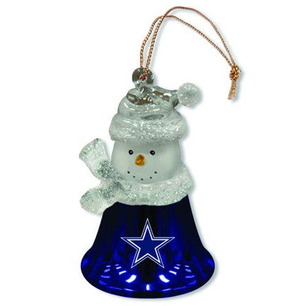 Dallas Cowboys Snowman Bell Ornament