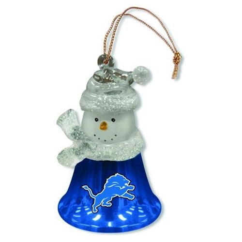 Detroit Lions Snowman Bell Ornament