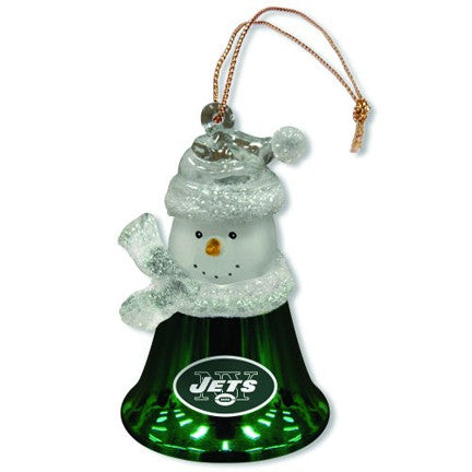 New York Jets Snowman Bell Ornament