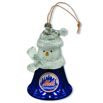 New York Mets Snowman Bell Ornament