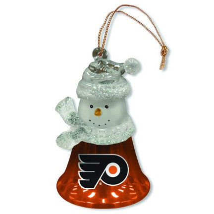 Philadelphia Flyers Snowman Bell Ornament