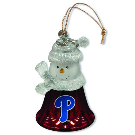 Philadelphia Phillies Snowman Bell Ornament