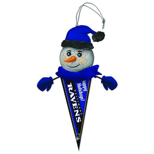 Baltimore Ravens Snowman Pennant Ornament