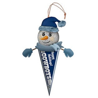 Dallas Cowboys Snowman Pennant Ornament