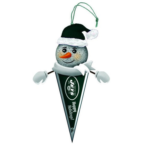 New York Jets Snowman Pennant Ornament