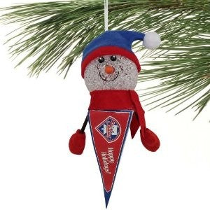 Philadelphia Phillies Snowman Pennant Ornament