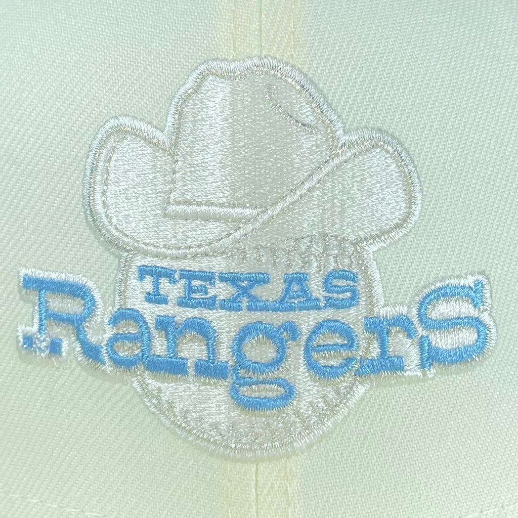 Texas Rangers Chrome with Sky UV Arlington Stadium Sidepatch 5950