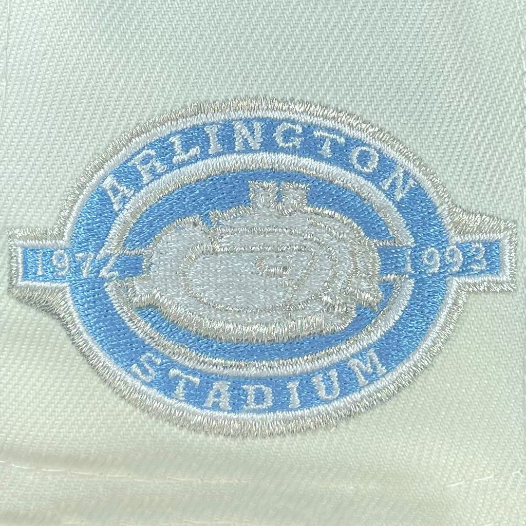 Texas Rangers Chrome with Sky UV Arlington Stadium Sidepatch 5950