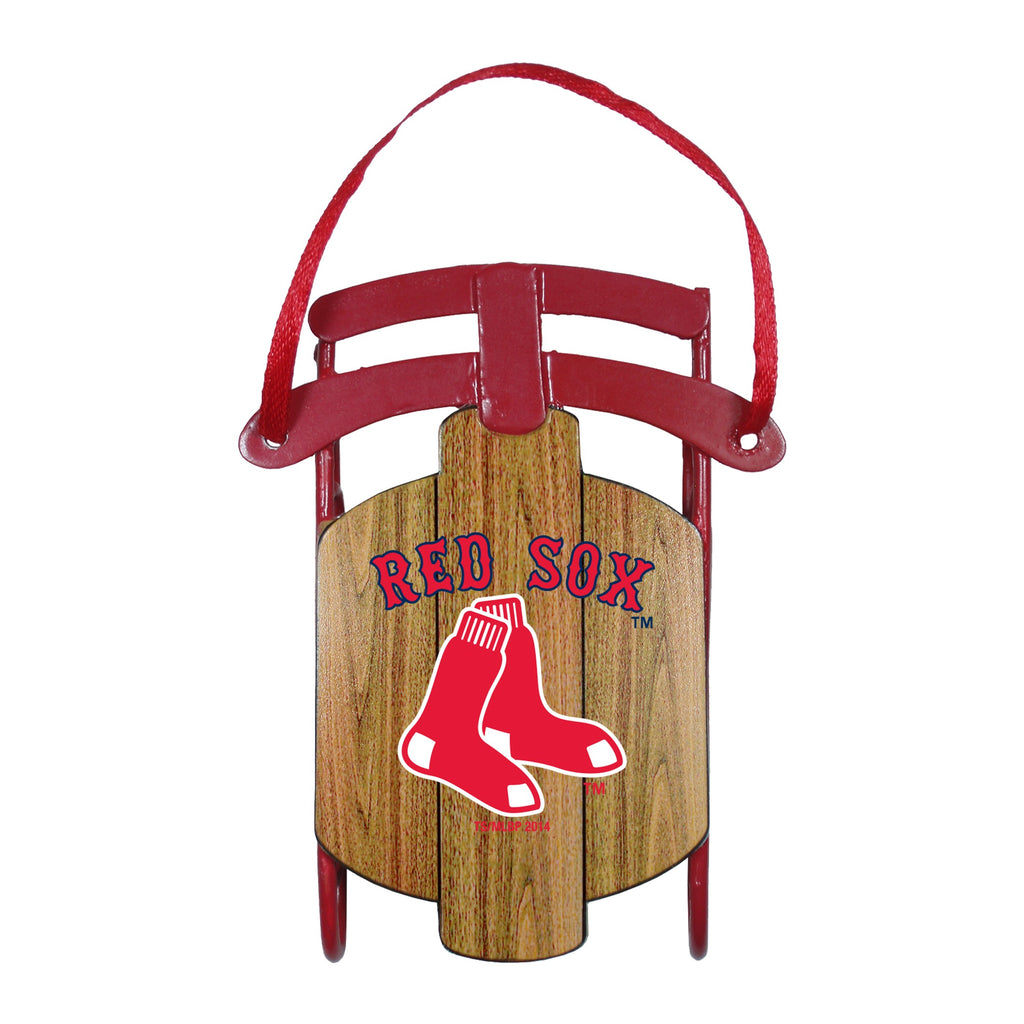 Boston Red Sox Metal Sled Ornament