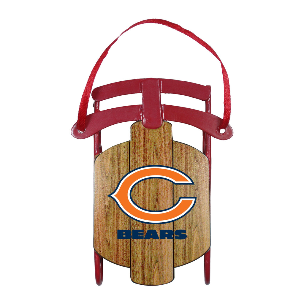 Chicago Bears Metal Sled Ornament