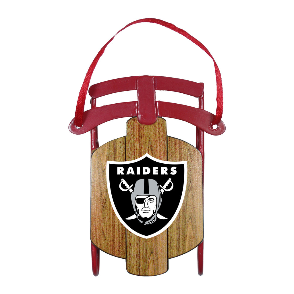 Las Vegas Raiders Metal Sled Ornament
