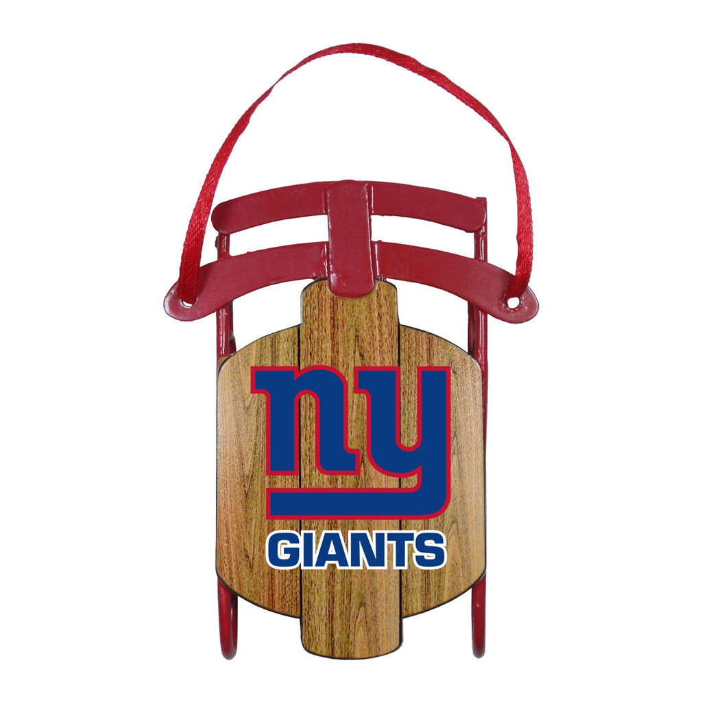 New York Giants Metal Sled Ornament