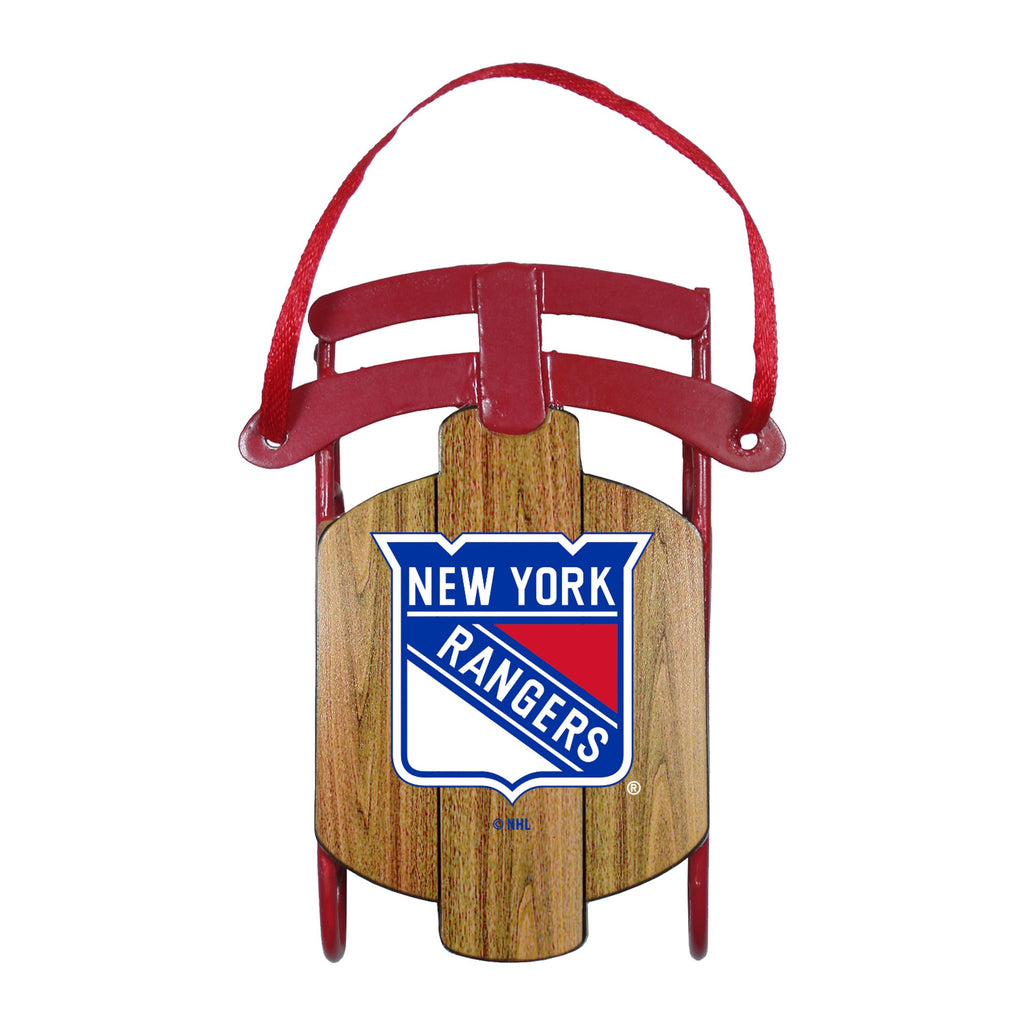 New York Rangers Metal Sled Ornament