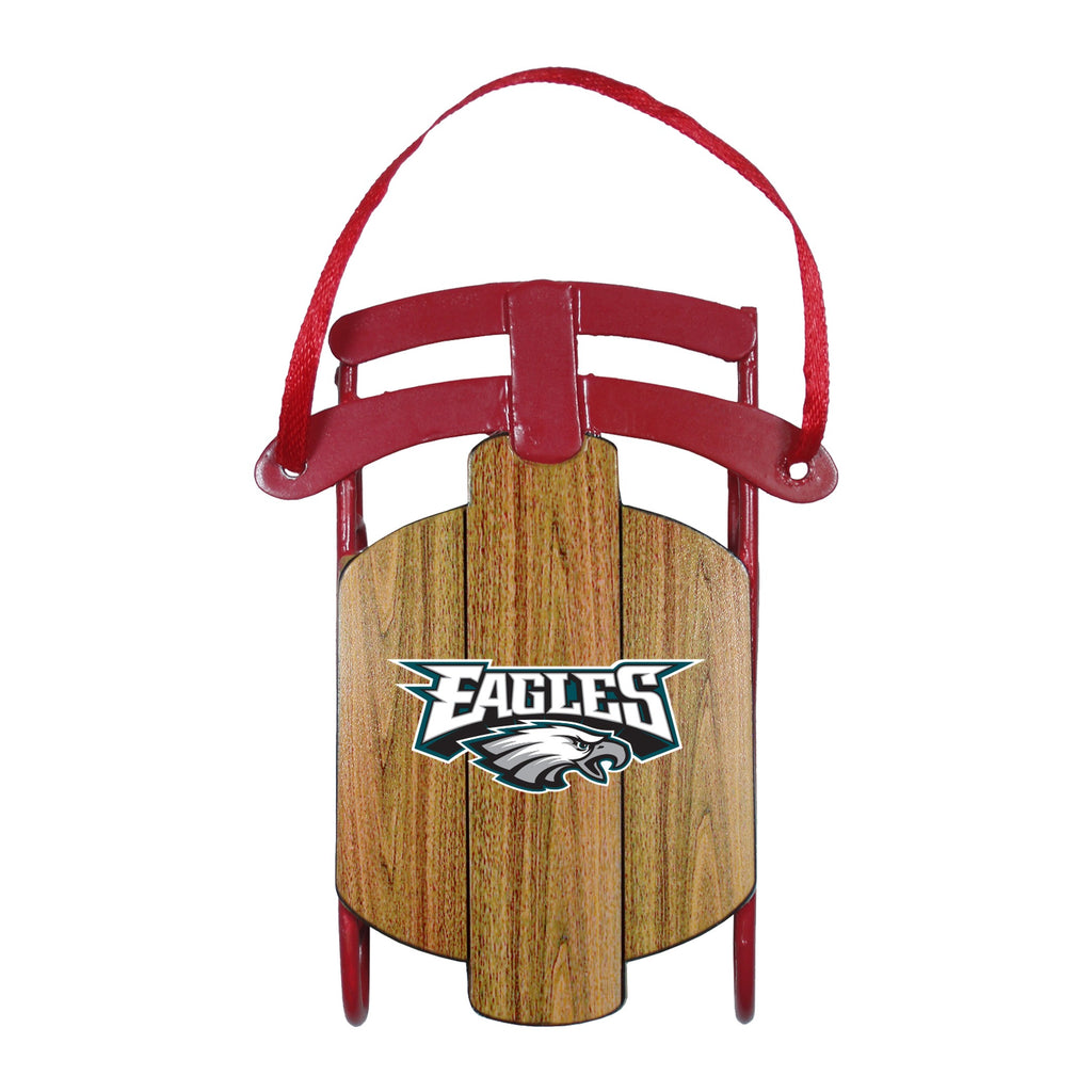 Philadelphia Eagles Metal Sled Ornament