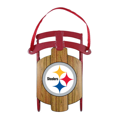 Pittsburgh Steelers Metal Sled Ornament