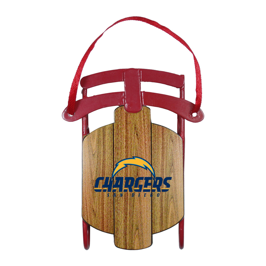 San Diego Chargers Metal Sled Ornament