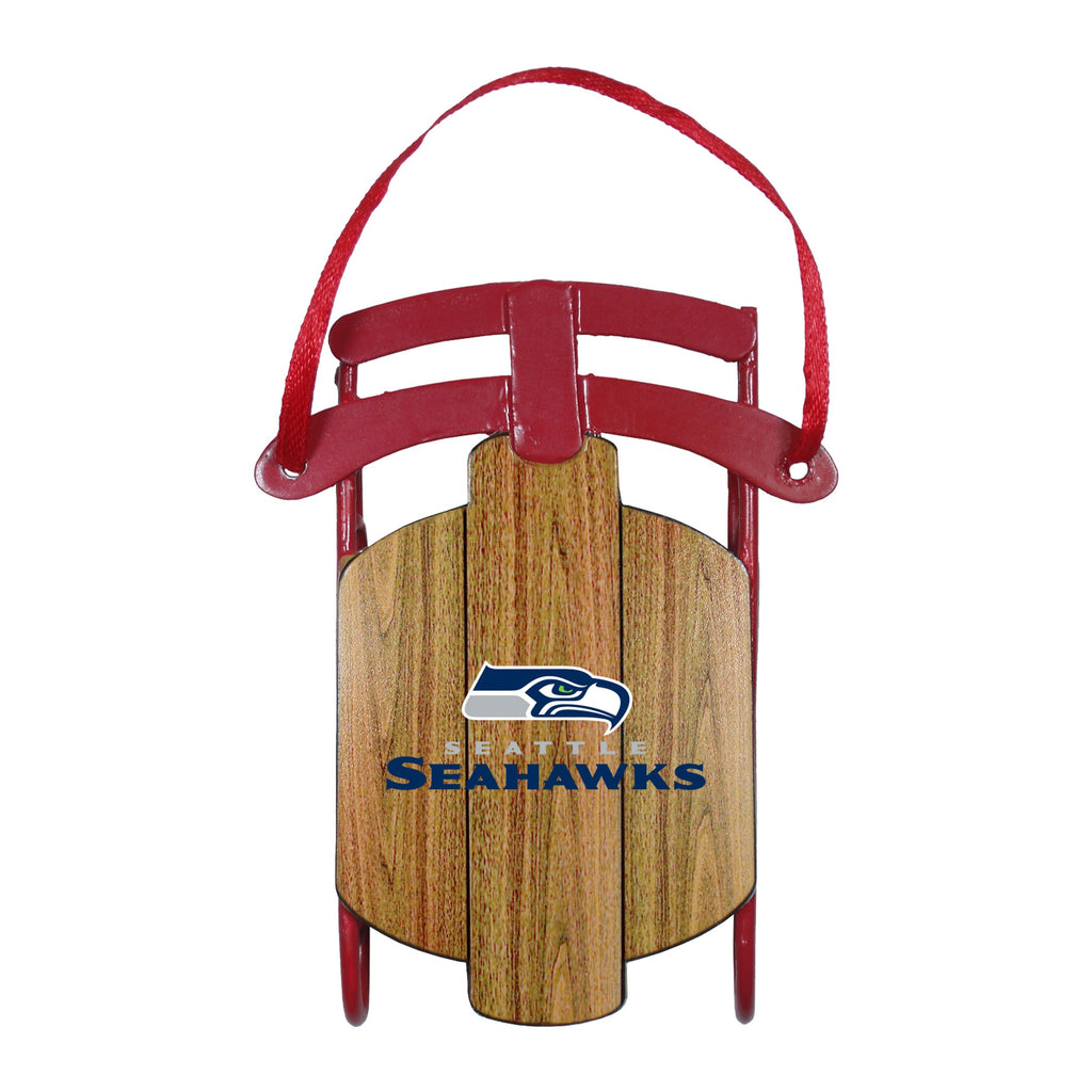 Seattle Seahawks Metal Sled Ornament
