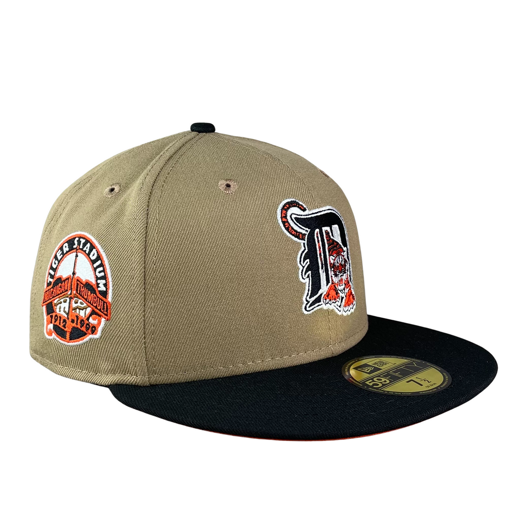 Detroit Tigers 59FIFTY Red on Black Fitted Cap by Vintage Detroit Collection