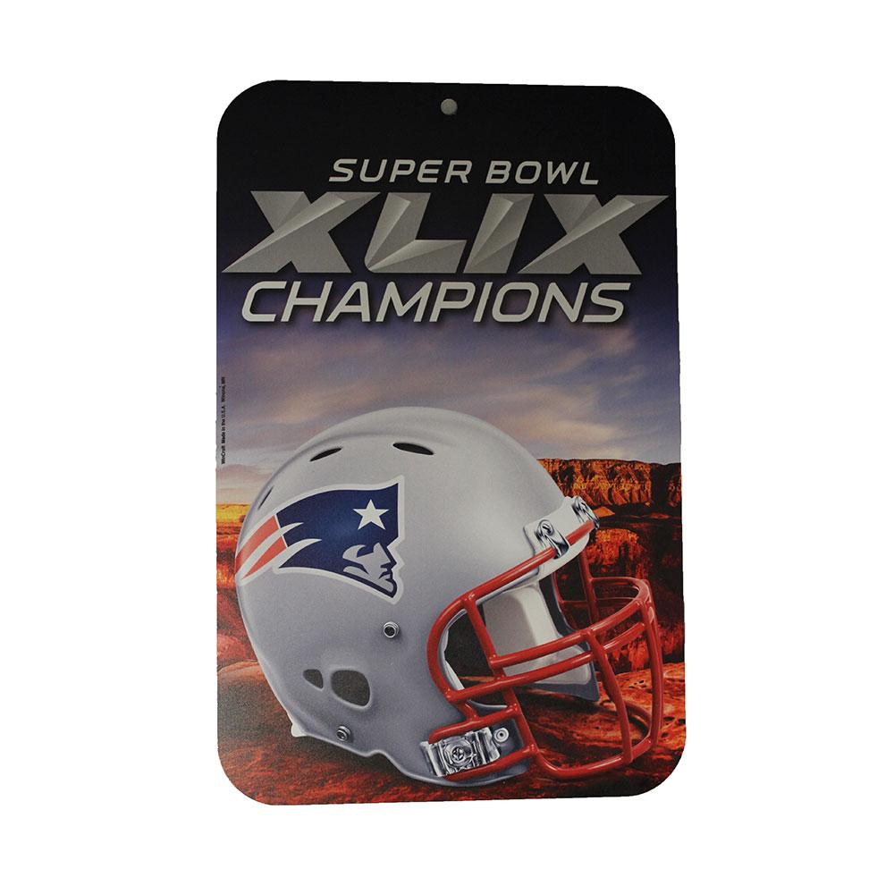 New England Patriots Superbowl XLIX Champions 11" x 17" Sign