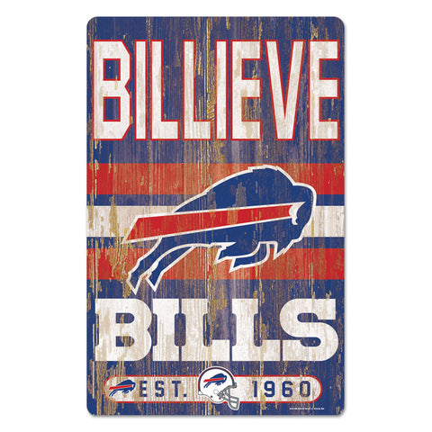 Buffalo Bills 11" x 17" Slogan Wood Sign