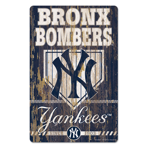 New York Yankees 11" x 17" Slogan Wood Sign