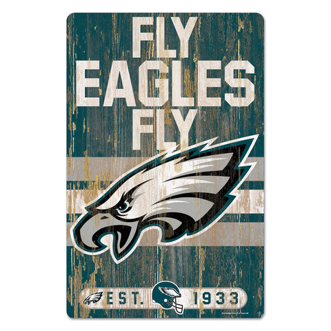 Philadelphia Eagles 11" x 17" Slogan Wood Sign