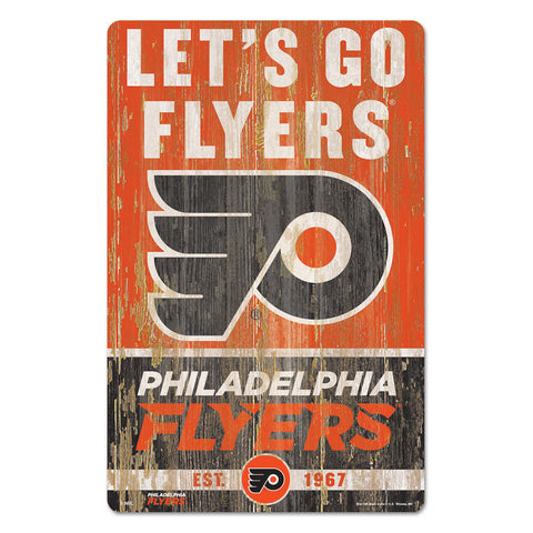 Philadelphia Flyers 11" x 17" Slogan Wood Sign