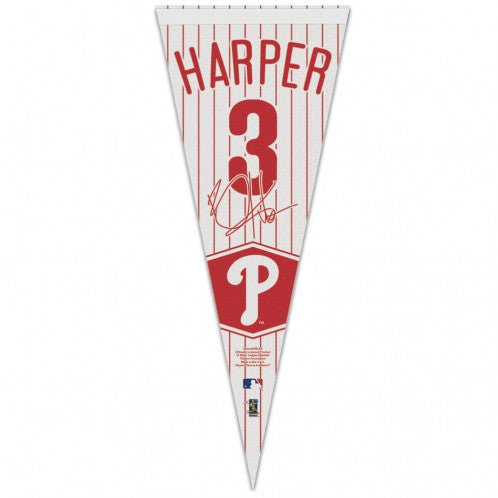 Philadelphia Phillies Bryce Harper 12" x 30" Name & Number Premium Pennant