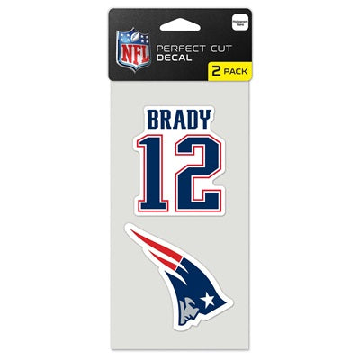 New England Patriots 2 Pk Color Decal Set - Tom Brady