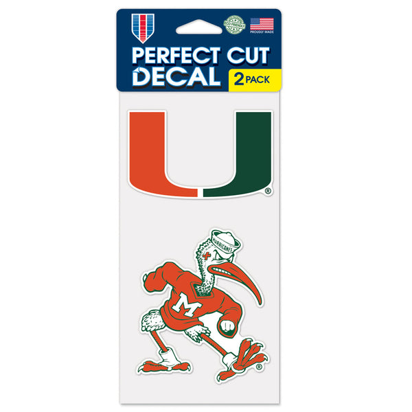 Miami Hurricanes 2 Pk Color Decal Set – Fan Treasures