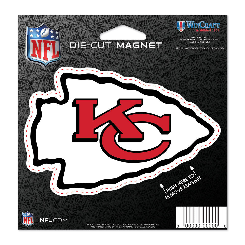 Kansas City Chiefs Logo Type Kansas City Chiefs NFL Football Die-cut MAGNET