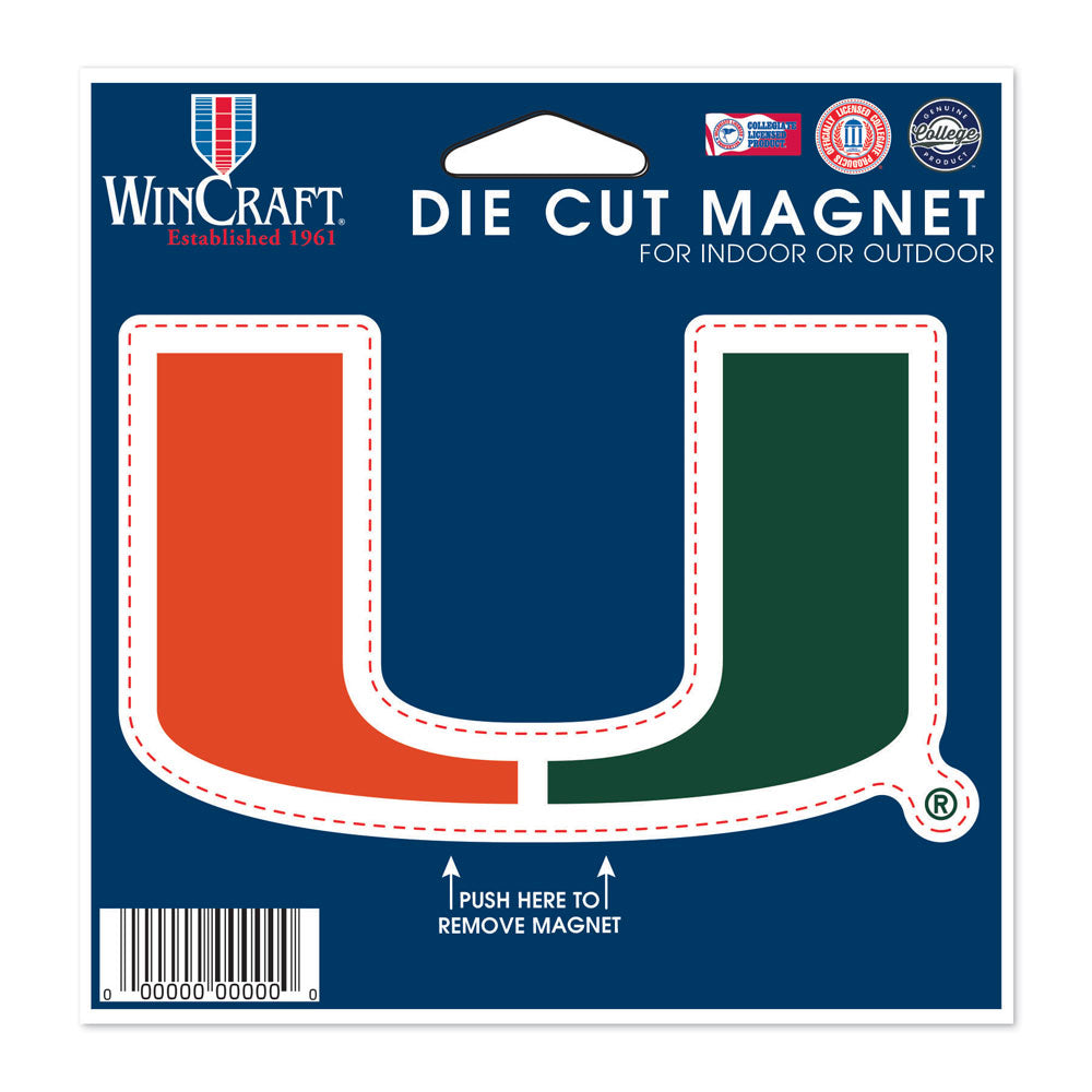 Miami Hurricanes 4.5" DieCut Logo Magnet