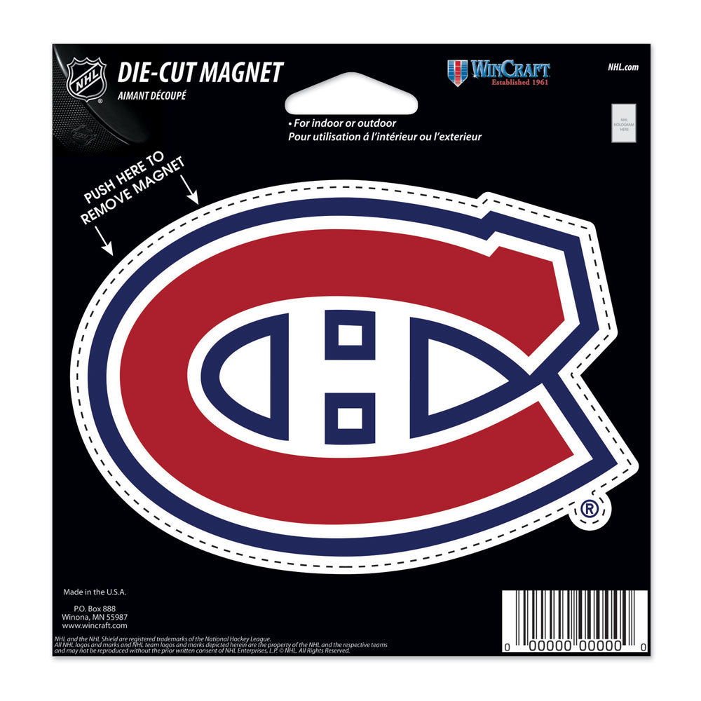 Montreal Canadiens 4.5" DieCut Logo Magnet