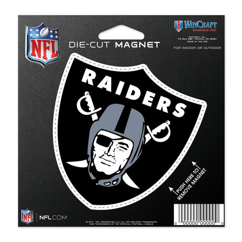Oakland Raiders 4.5" DieCut Logo Magnet