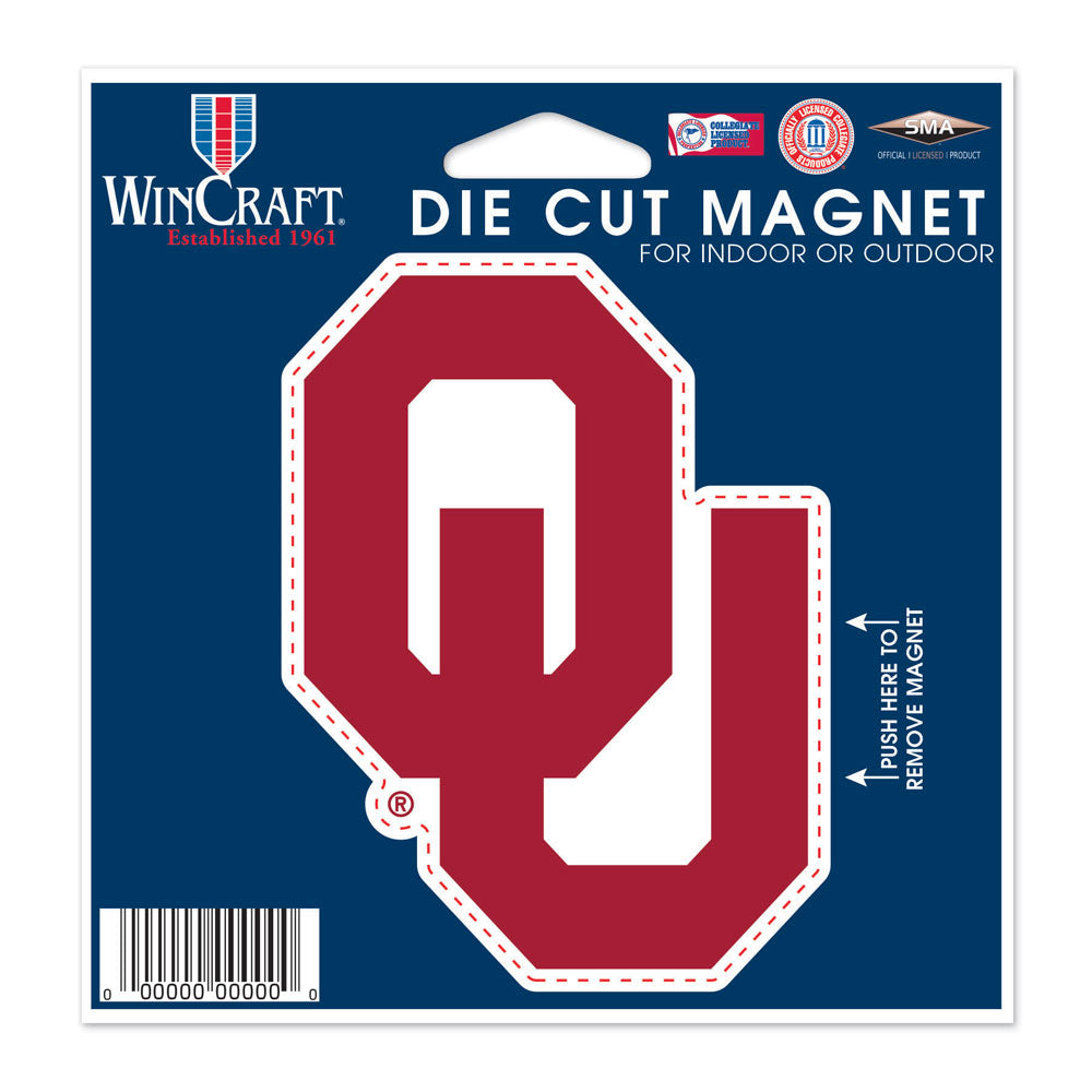 Oklahoma Sooners 4.5" DieCut Logo Magnet