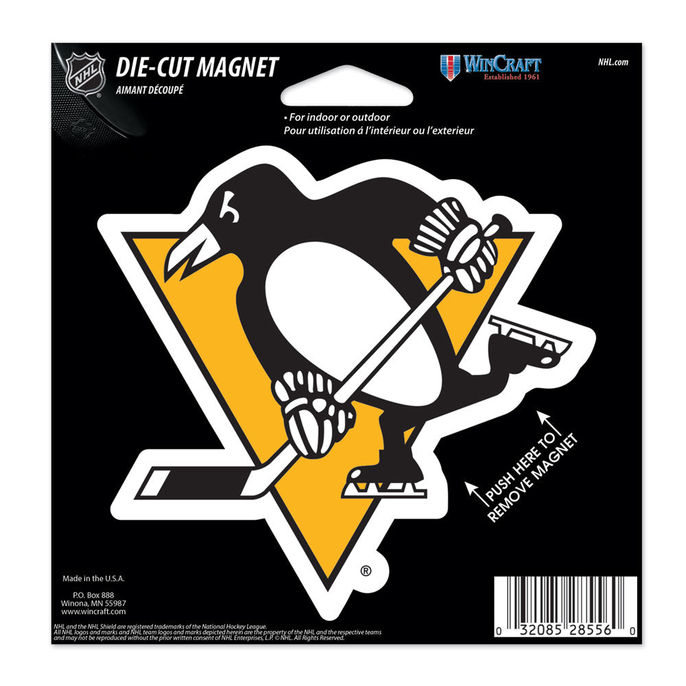 Pittsburgh Penguins 4.5" DieCut Logo Magnet