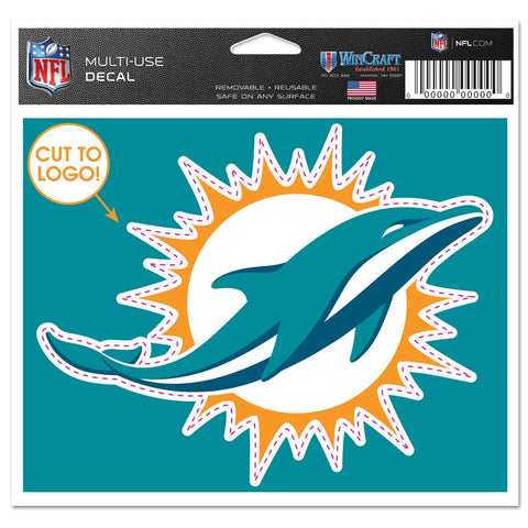 Miami Dolphins 4 1/2" Multi Use Decal