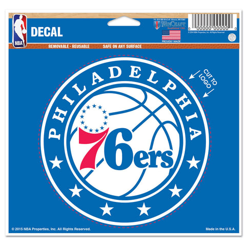 Philadelphia 76ers 4 1/2" Multi Use Decal
