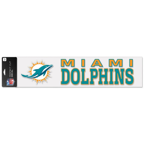 Miami Dolphins 4" x 17" Perfect Cut Color Decal