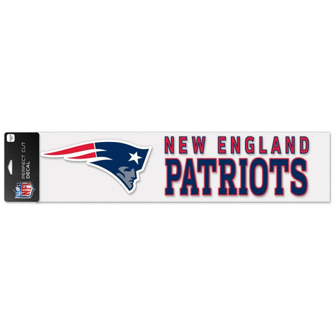 New England Patriots 4" x 17" Perfect Cut Color Decal