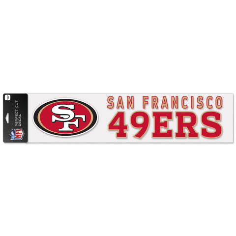 San Francisco 49ers 4" x 17" Decal Color