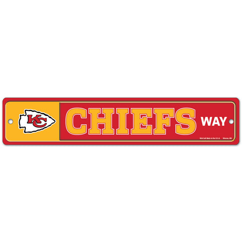 Kansas City Chiefs 4" X 19" Street Sign