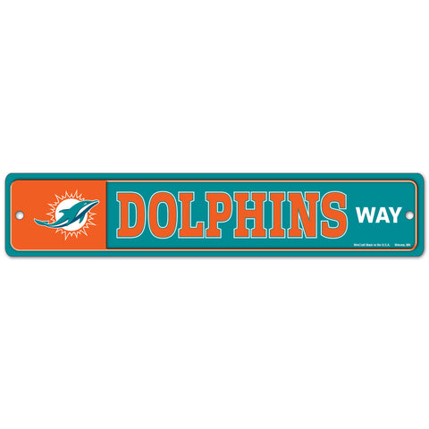 Miami Dolphins 4" x 19" Street Sign